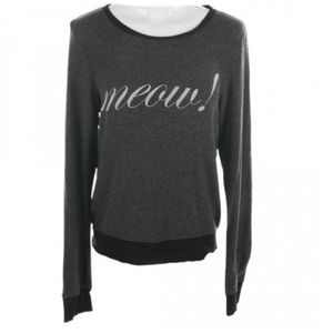Wildfox MEOW baggy beach jumper